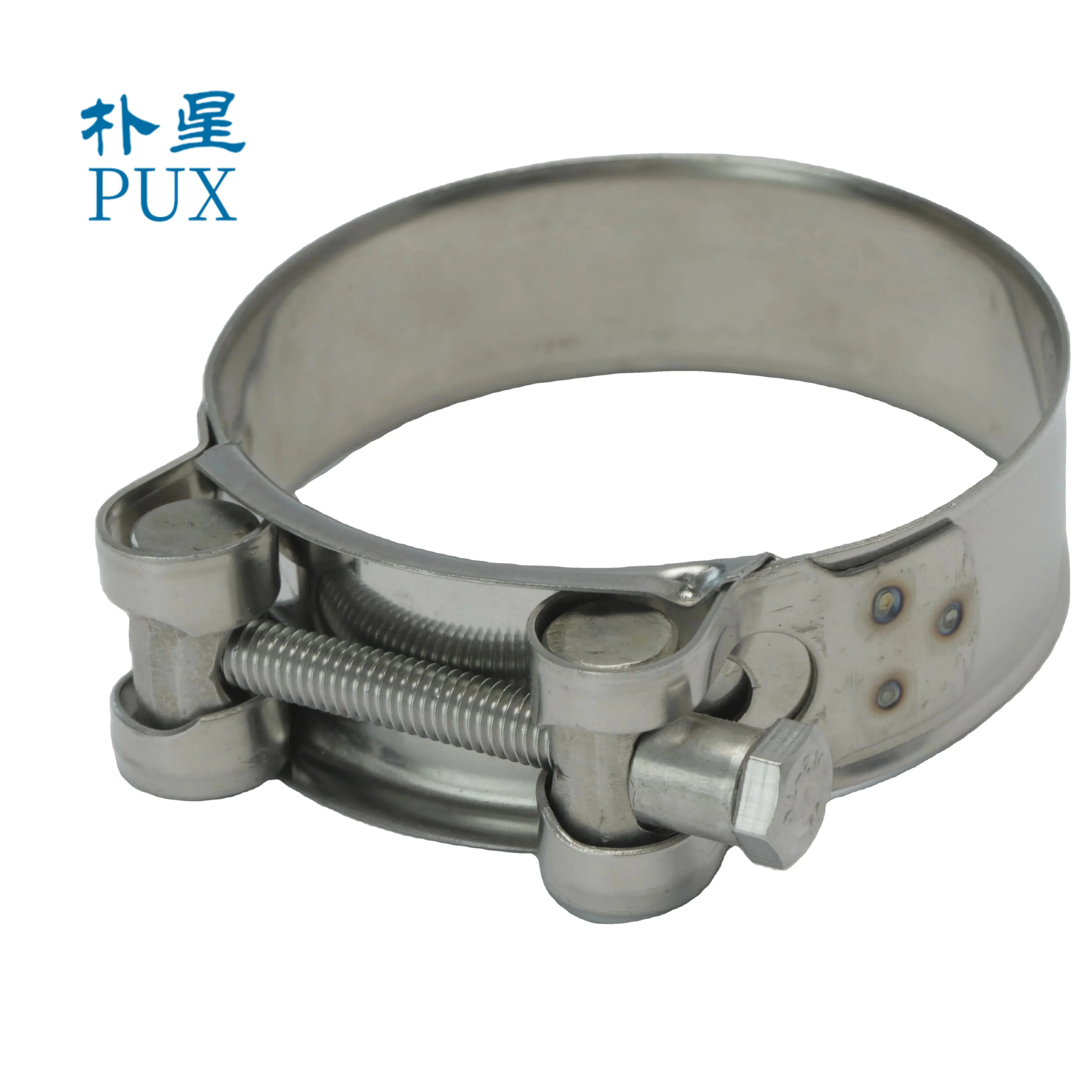 AISI 201 304T type single  bolt heavy duty rotary high torque durable adjustable hose clamp