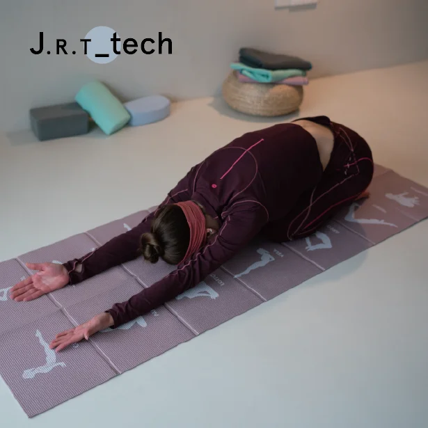 Best Quality Unique Customized logo Foldable instructional PVC Yoga Mat