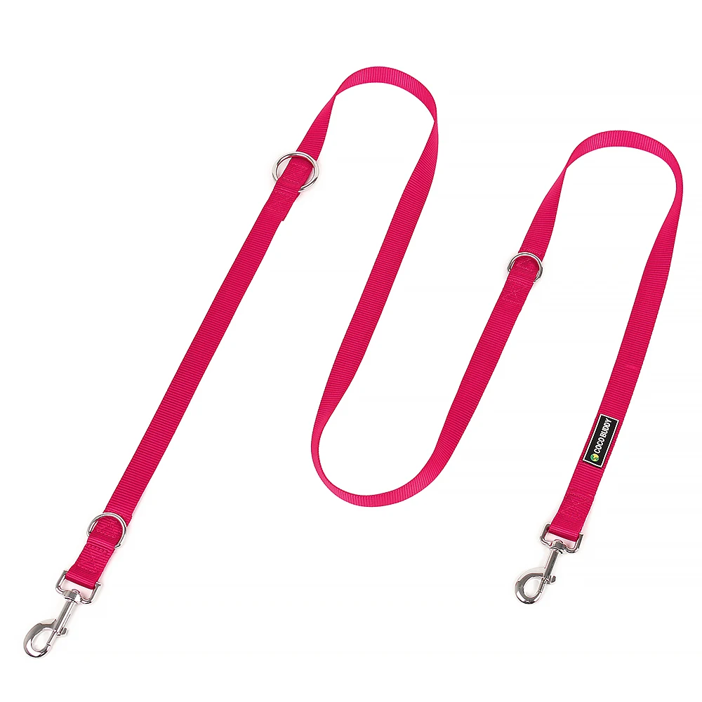 Manufacture Custom logo Multifunctional Pure Nylon Dog Leash with O-ring