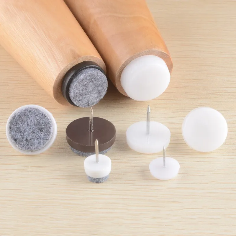 Hot Sales Chair Table Feet Nails Furniture Leg Pads Plastic Glide Skid Floor Protector Noise Reduce Home Decor Small Box Modern