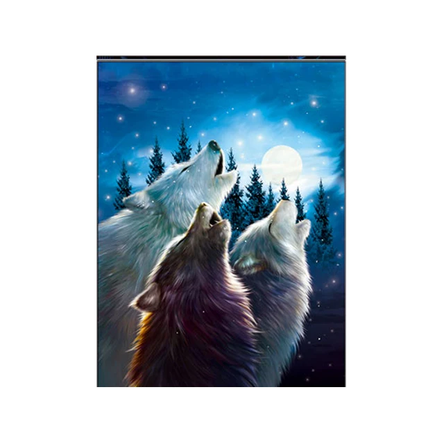 Best selling 3d lenticular picture of wolves wholesale 3d animal posters wolf