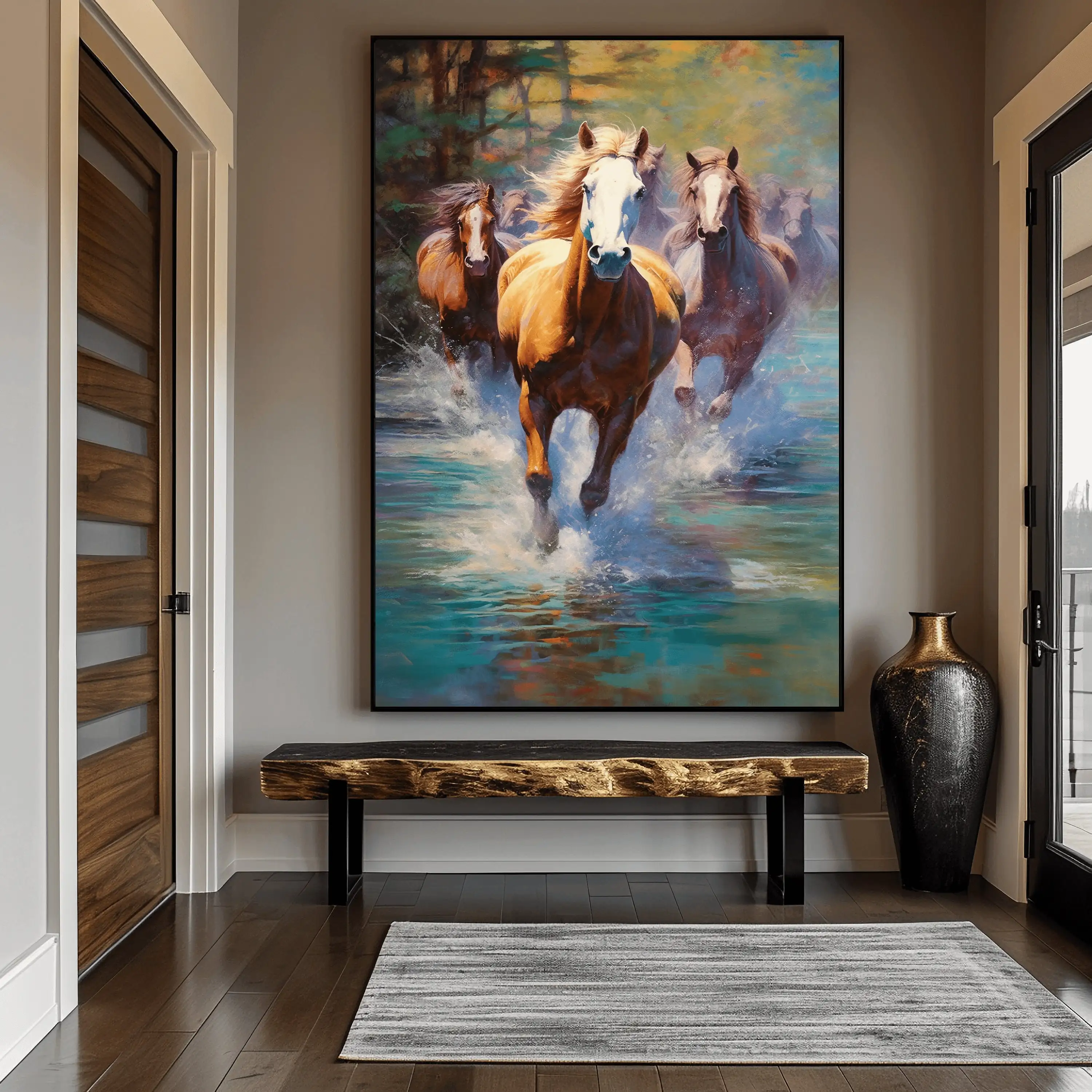 New design Horse Art Oil Paintings on Canvas Posters and Prints Modern Animal Art Wall Picture For Living Room Home Decor