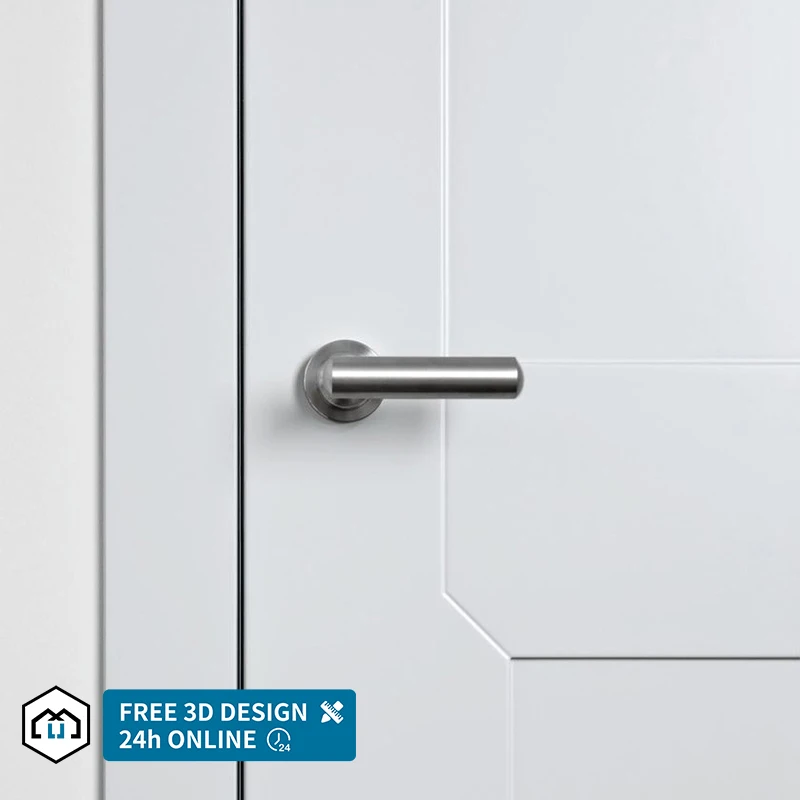 Automatic 30*80 2 Panel Interior Shaker Style Door Mdf Wood Molded indoor door white primed internal Slab doors