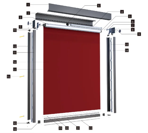 Aluminium Roller Shades Outdoor Rainproof Motorized Zipped Screens zip Blinds Side Track