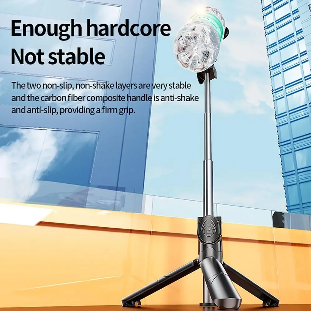 OUYILI Selfie Stick Phone Tripod with Remote, Portable 5 in 1 Selfie Stick Phone Tripod