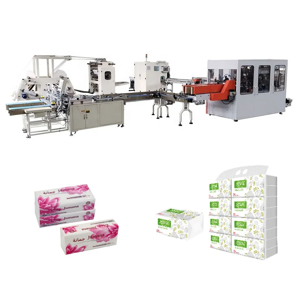 V-Fold Pop Up Soft Facial Tissue Hand Towel Paper Making Converting Production Line for Tissue Paper Manufacturer