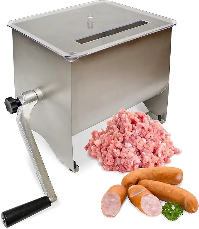 Ручной Миксер для мяса 17 фунтов миксер колбасы оборудование переработки ручной из говяжьего фарша с крышкой