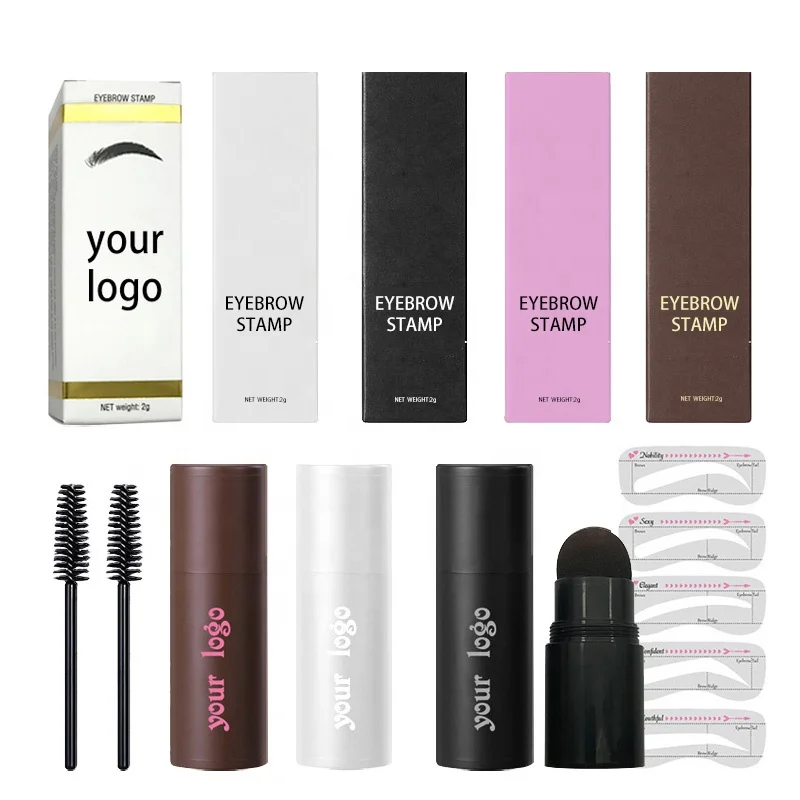 OEM/ODM Eyebrow Stamp Kit Sets One-Step Eye Brow Shaping Waterproof Stencil Eyebrow Stamp With Low MOQ