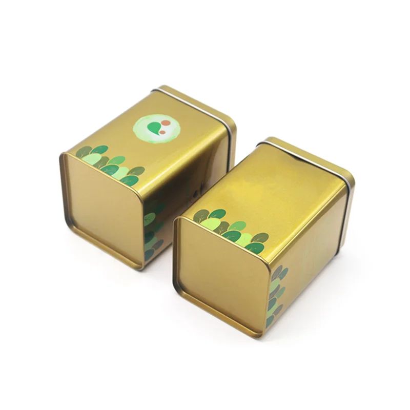Nice Price food grade square tea tin box packaging metal tea tin storage China manufacturer