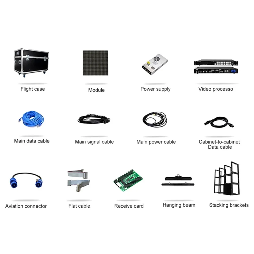 500*100mm P3.9 P3.91 Cabinet Indoor Display Panel Stage Background LED Screen Indoor Rental LED Display Screen