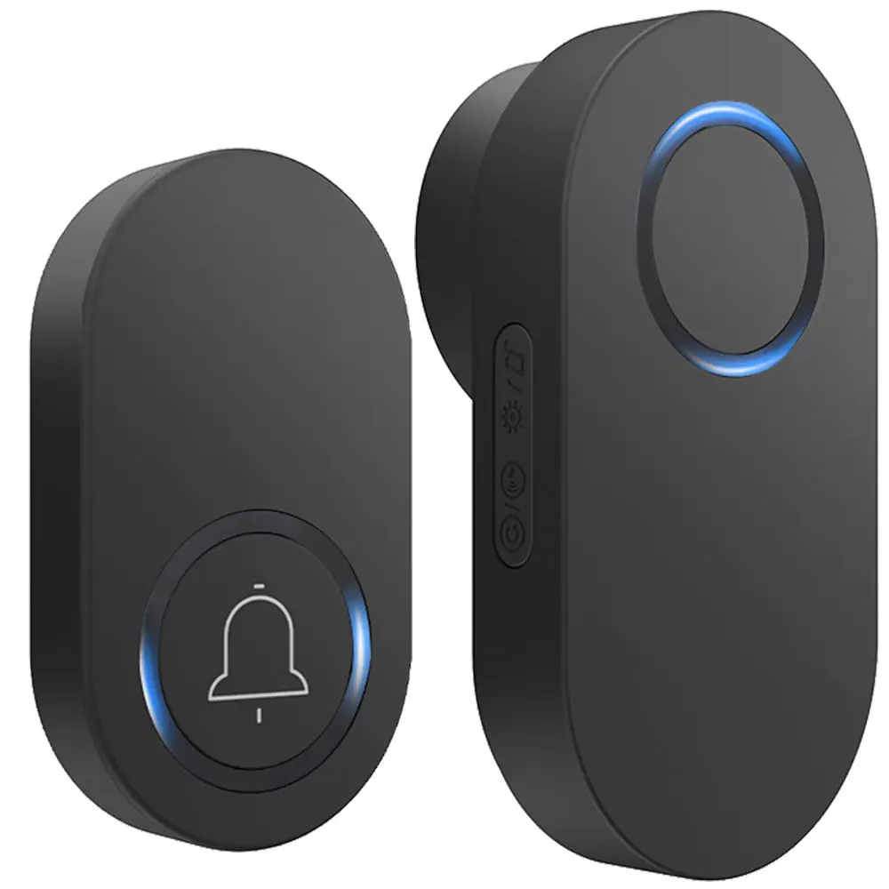 60 Chimes 350M IP44 Door Bell Chime Ring Call EU UK US Plug Waterproof Self Powered Wireless DoorBell