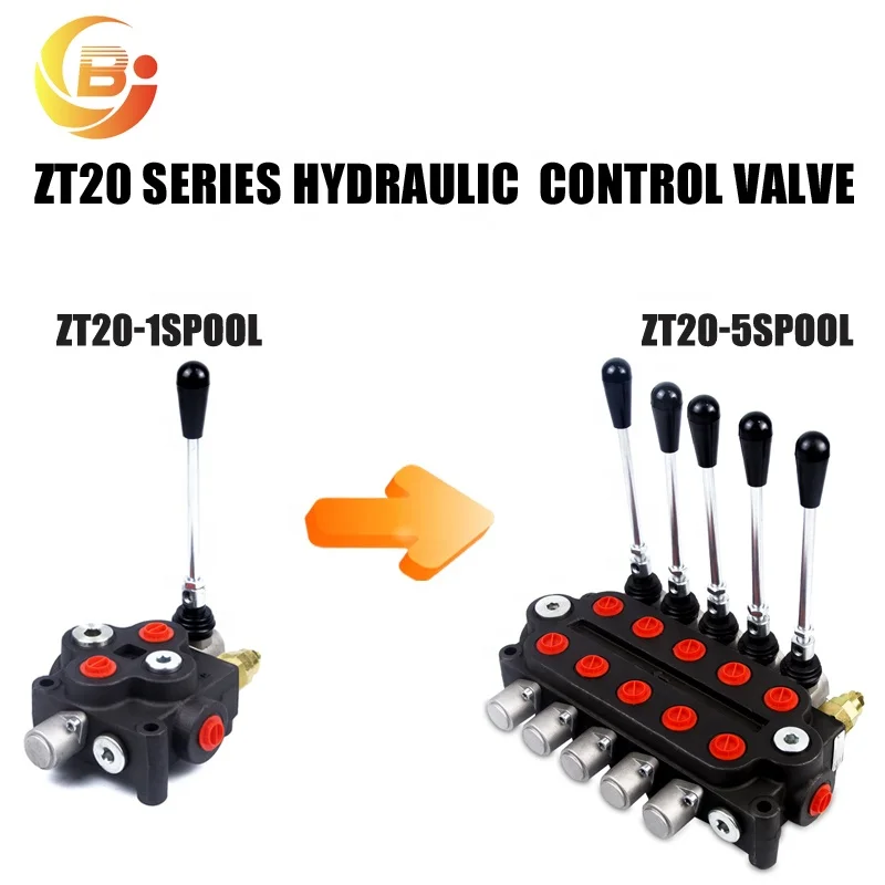 Interchangeable Spools Hydraulic Remote Control Valve Hydraulic Pilot Valve
