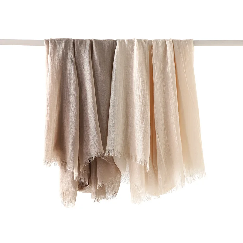 Hijab Wholesale cotton Pleated Strip Headscarf Instant Scarf Muslim Shawl Islamic Hijabs Arab Wrap Head Scarves