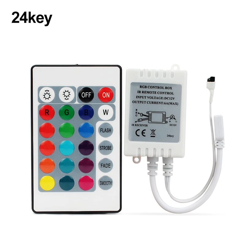 24 клавиши LED RGB контроллер DC12V IR пульт дистанционного управления для SMD 3528 5050 светодиодные полосы света