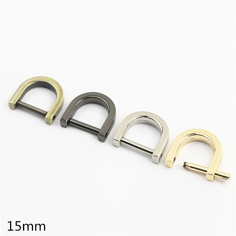 In stock removable screw lead and nickel free brass d-ring clasp buckle metal buckle d ring