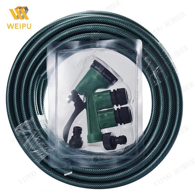 PVC Fiber Reinforced Hose Garden Water Pipe 50 PU Party ABS Plastic 15m Patio Cooling Misting System Water Hose Spring