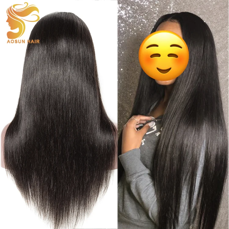 180 Density Unprocessed Brazilian Human Hair Full Lace Wig, Raw Mink Brazilian Hair Wig, Glueless Full Lace Wigs For Black Women