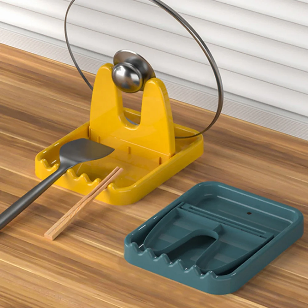 New Design Fork Spatula Rack Pan Cover Shelf Tableware Storage Rack Foldable Pot Lid Rack Silicone Spoon Holder