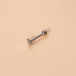 Hengsen Titanium Body Jewelry  G23 / ASTM F136 Ball Lip Labret Stud Eyebrow Ring Horseshoe Piercing Jewelry 16Gx6/8/10mm