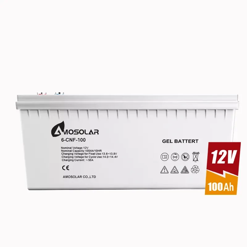 Amosolar Quality Guarantee 12V 100A 100 AH 100 Amp 200A 200 AH 200 Amp Lead Acid Gel Battery Price