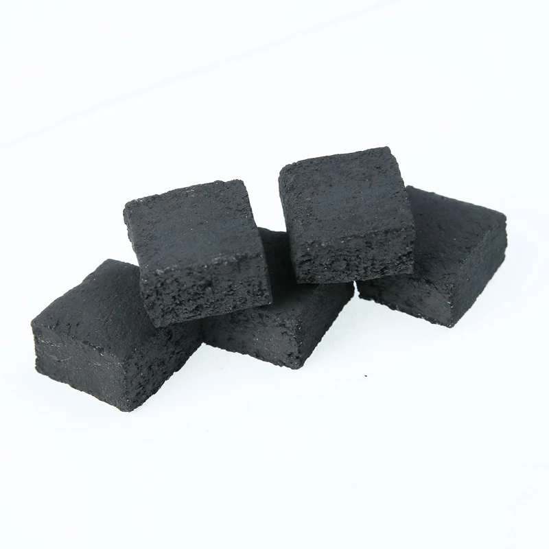 high quality low price 1kg 22mm Square Golden River cube coconut shisha charcoal
