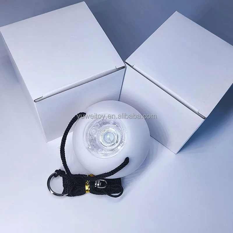 Battery Operation Colorful Lamp Pressure Reducing Squeezing with Cable Health Sports Training LED Toy Poi Ball 0