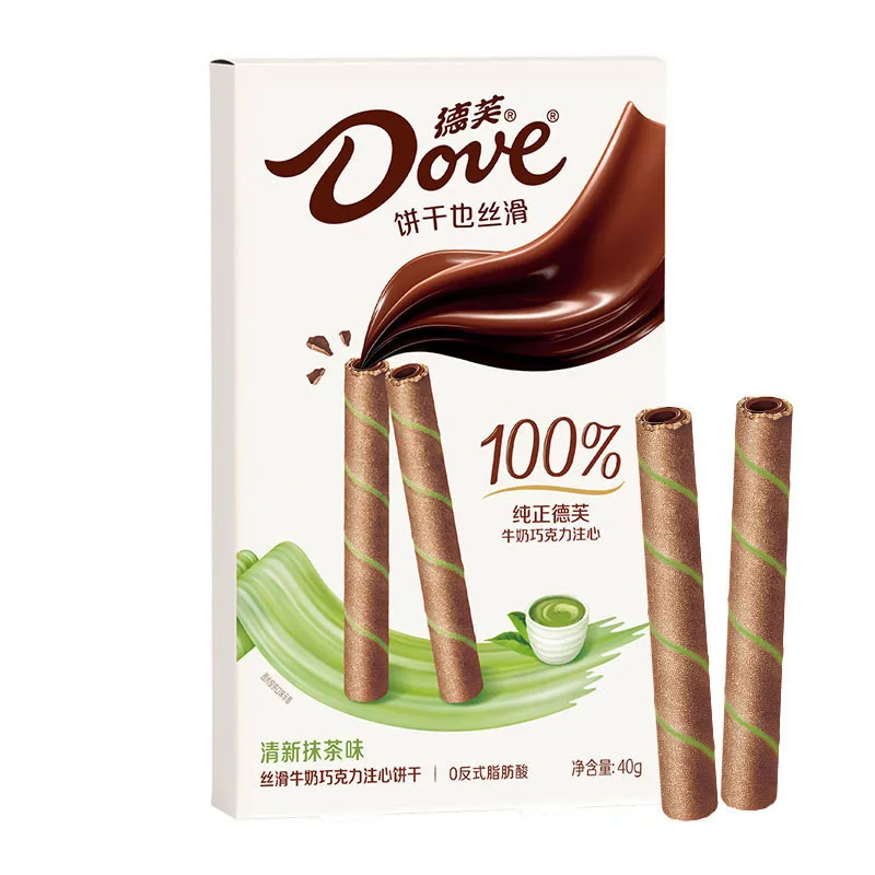 Лидер продаж экзотические закуски вафельные рулоны шоколадные 40 г шоколадное печенье