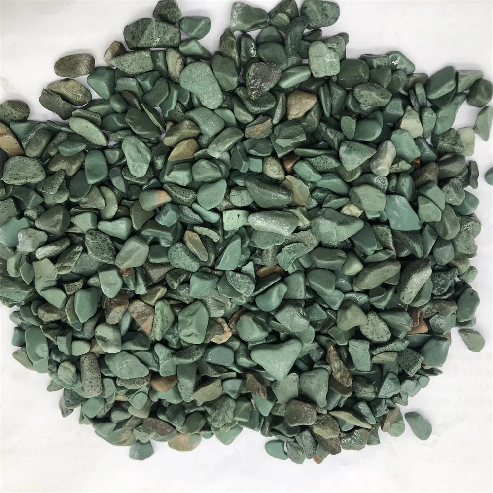 wholesale 3-6mm / 6-9mm / 9-12mm Green zeolite pebbles stone/ marble pavers cobblestone