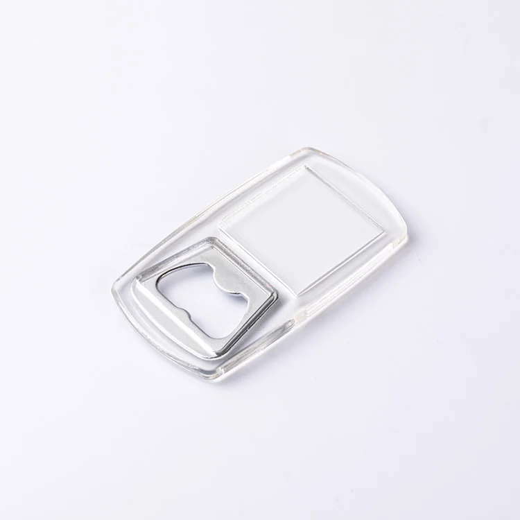Custom Acrylic Blank Photo Frame Keychain Opener Destapador De Cerveza Beer Bottle Opener