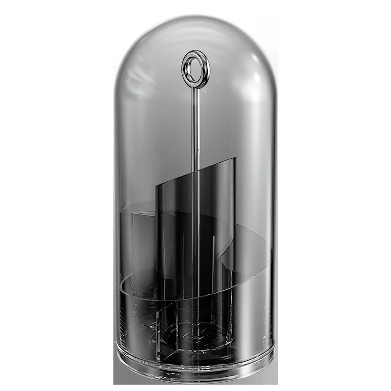 Rotating Makeup brush storage cylinder Brush barrel storage box Desktop cosmetics lipstick transparent storage cylinder