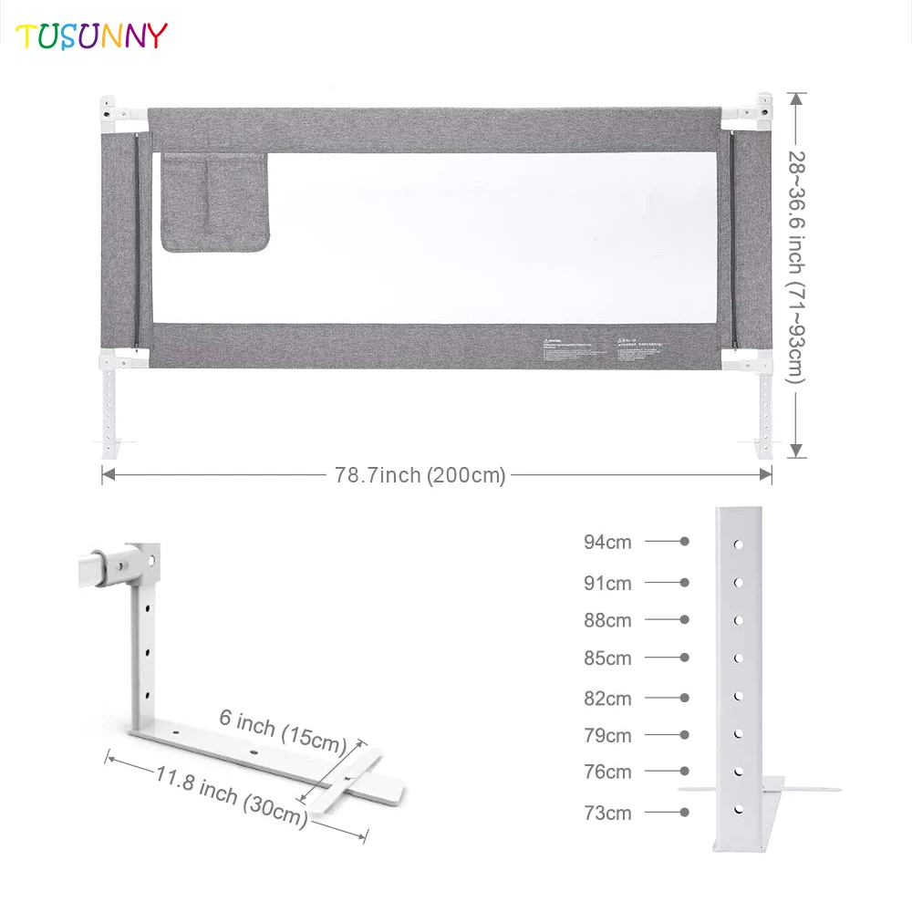 Baby Bed Guardrail Crib Safety Adaptable To Bed Safety Bed gate