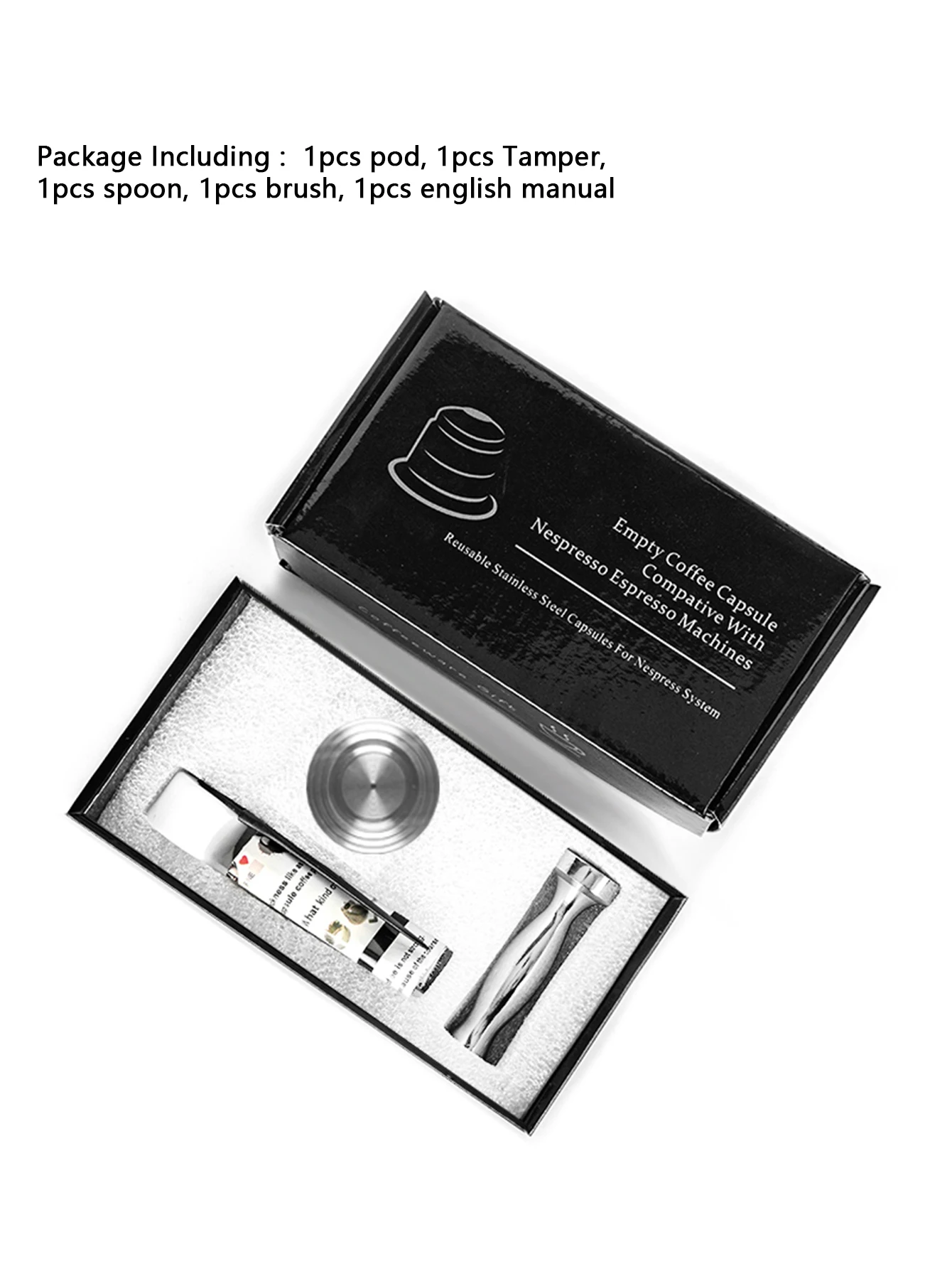 1 капсула для кофе из нержавеющей стали