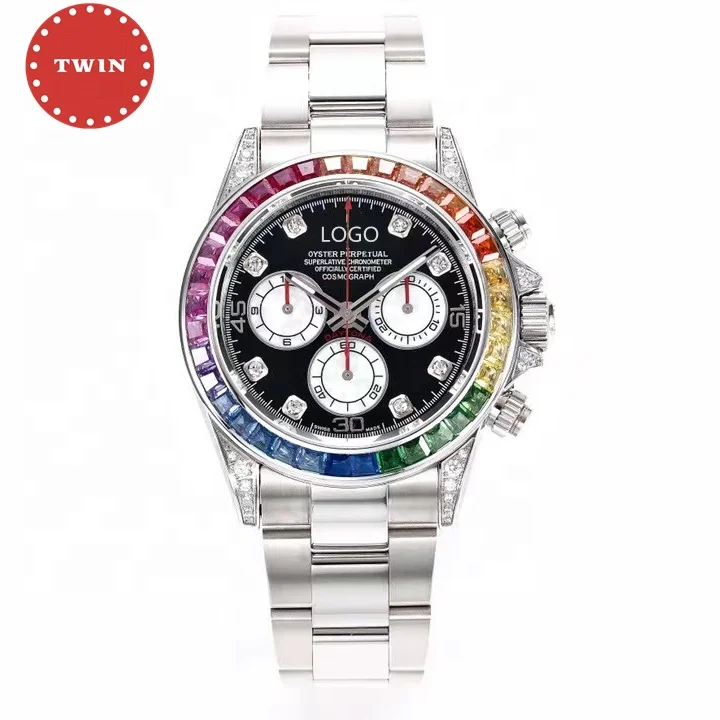 Diver RM watch BLF factory 116599 ETA 4130 movement 904L steel Scratch resistant sapphire Rainbow Diamond Crystal timing watch