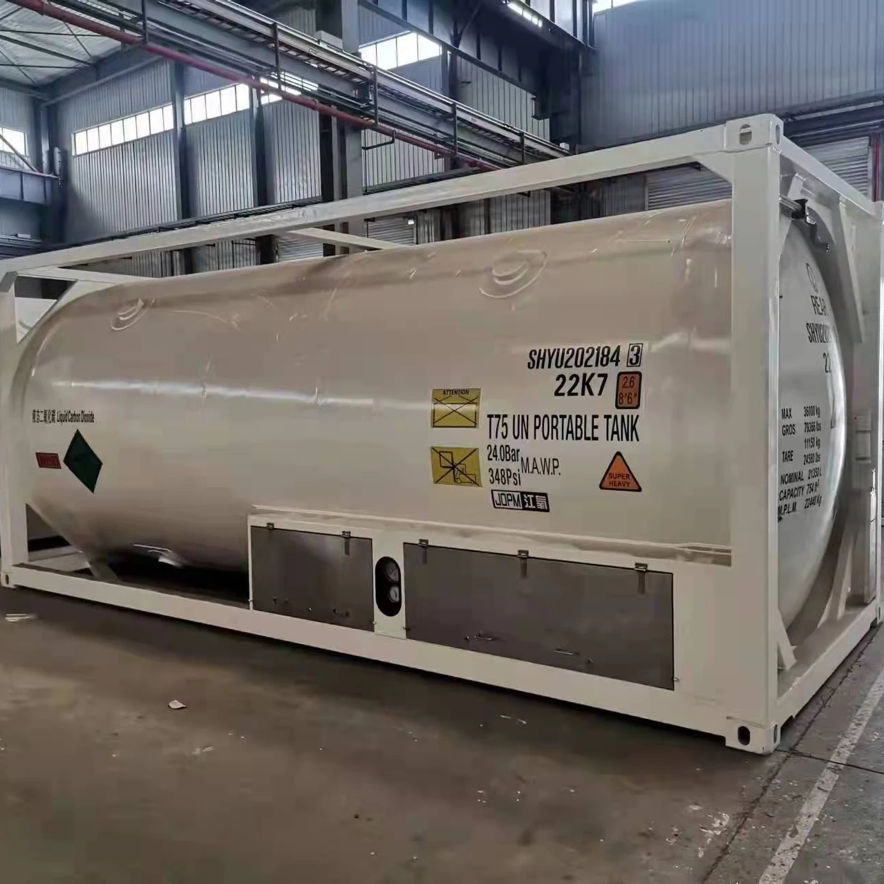 20FT/40FT ISO Cryogenic Tank Container for LNG LO2 LN2 LCO2