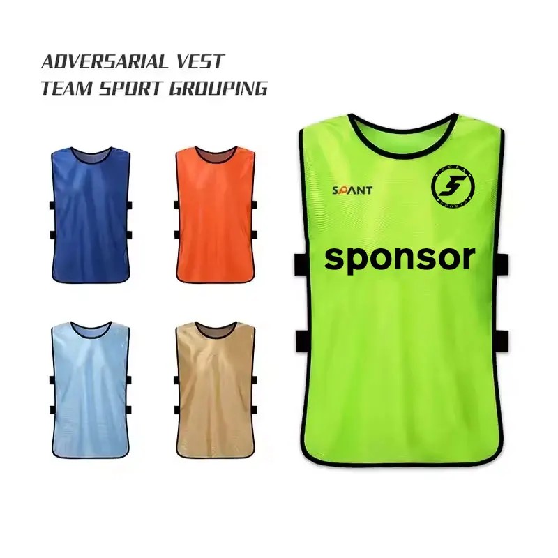 Soccer Bibs Football Training Mesh Net Vest Breathable 2 Colors Conformity Cheap Flex Football Bibs With Number