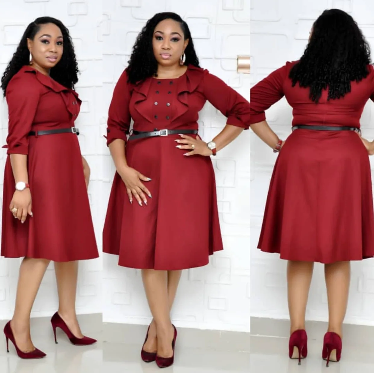 Women Casual Button Solid Sashes Dress Long Sleeve Turn-Down Collar Mini Dress Spring Fashion Vintage Elegant Sheath Dress