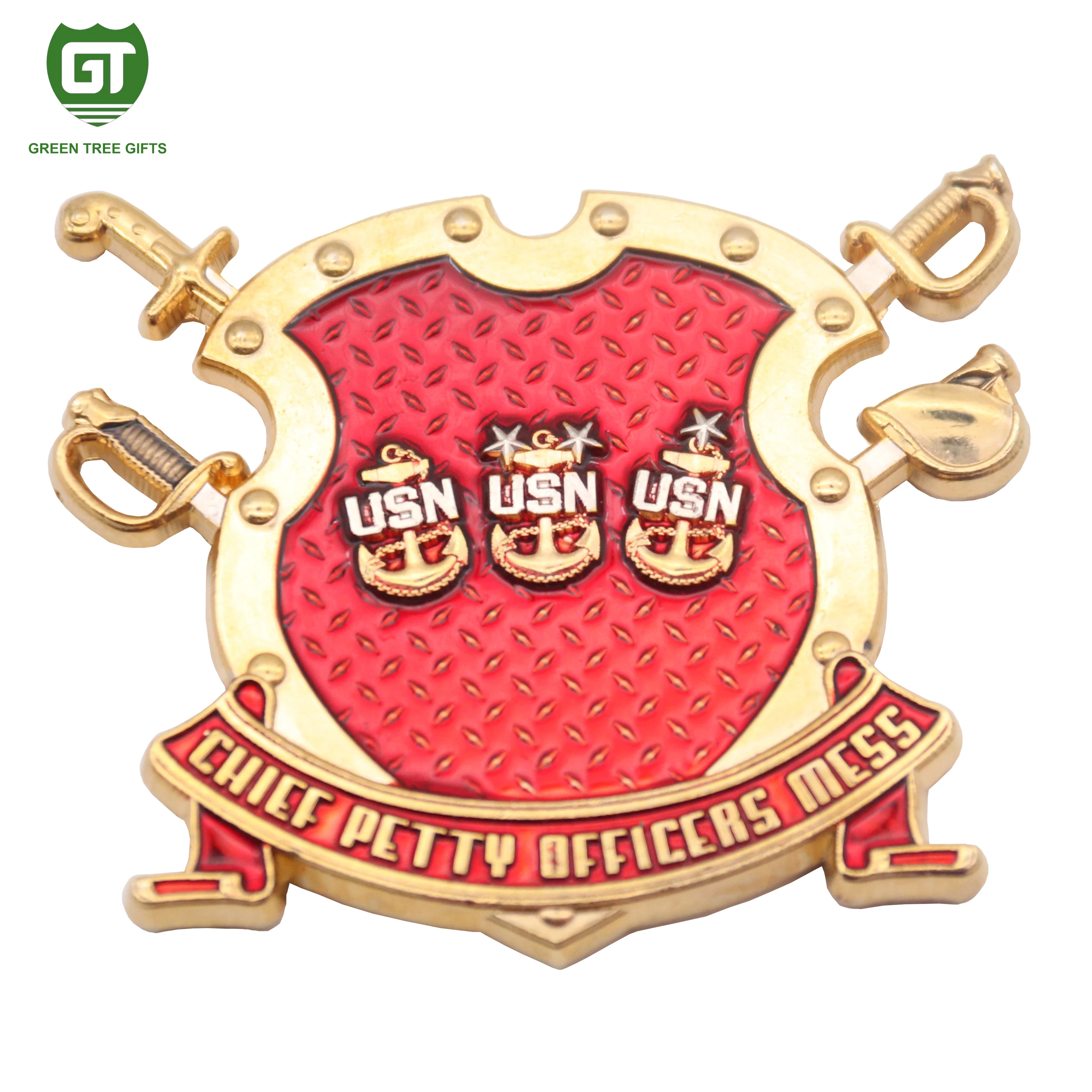 China Factory Free Samples Custom Metal Antique Challenge Coin