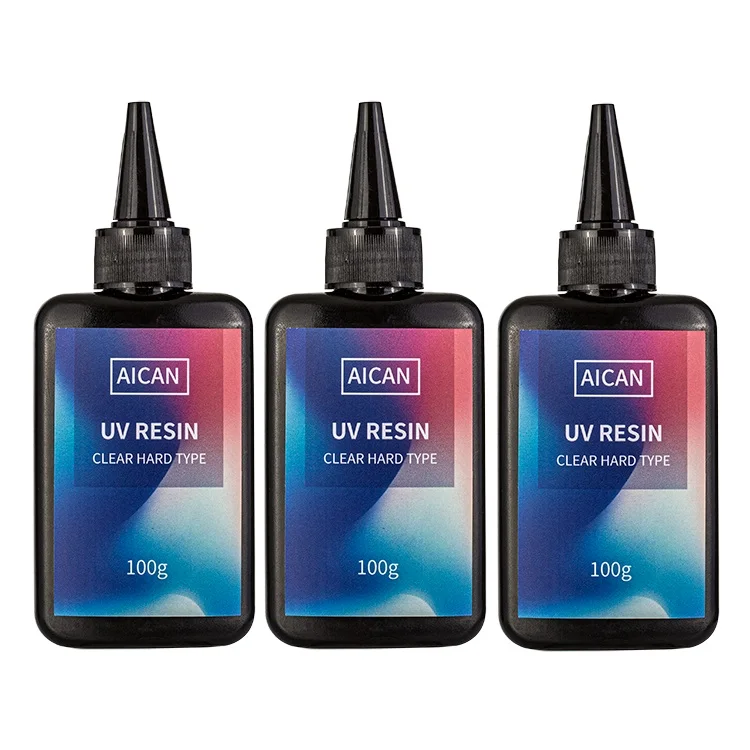 
wholesale uv curing resin Hard Type for Making DIY Jewelry Artwork Hard Transparent Glue 300g UV Resin epoxy 