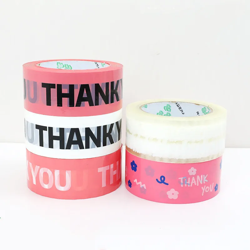 Wholesale 2inch Thank You Logo Adhesive Tape Carton Sealing Scotched Tape Bopp Box Packaging Tape By Suppliers