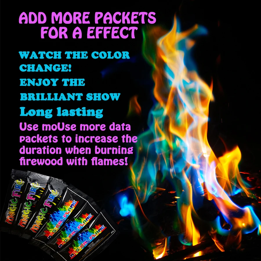 Sankira Colorant miracle colorful changing magic fire colorful  powder 10g 15g 25g crackers