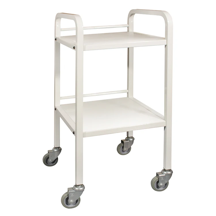 Mt Remy01 Hot Sale Wholesale Professional Portable Rolling White Steel Metal Beauty Salon Hair Massage Cart Trolley with Wheels