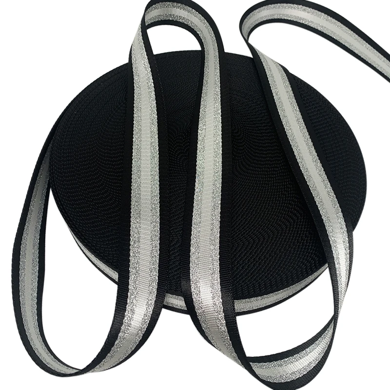 Custom Striped Pattern Jacquard Webbing 38mm PP Webbing Strap Polyester Webbing for Bag