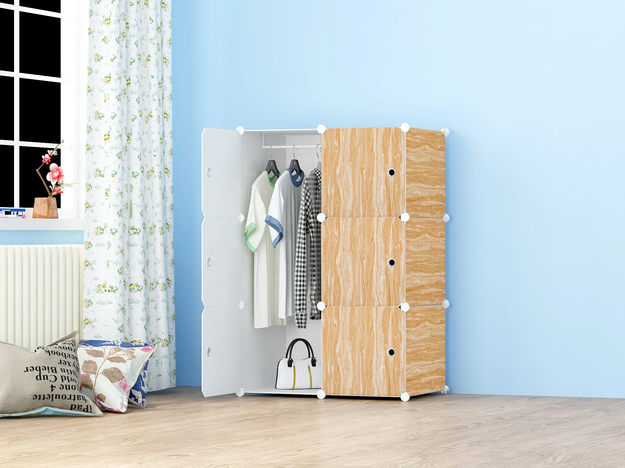 8 Cube Plastic Clothes Foldable Wardrobe Simple Diy Assemble Portable Closet