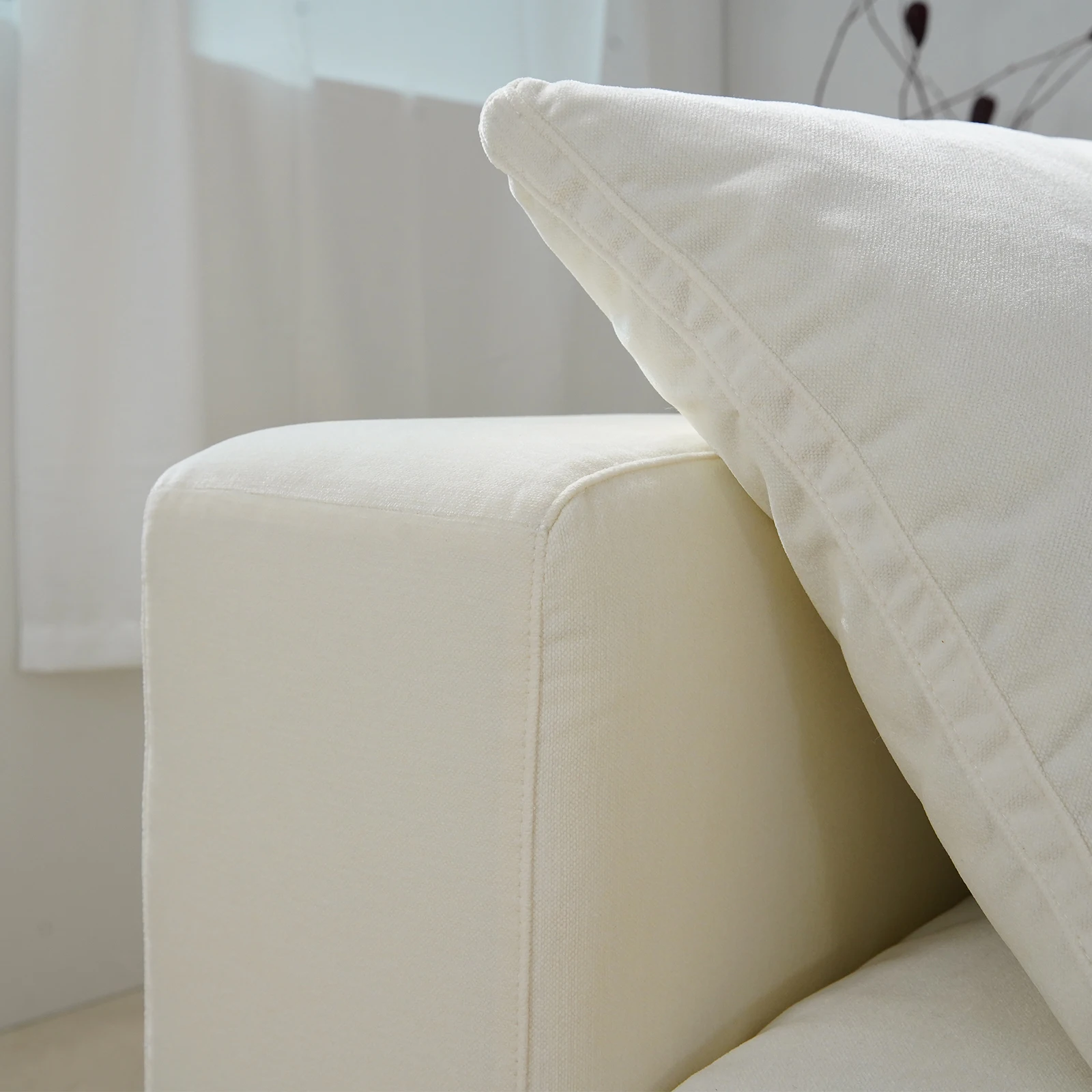 Miglio Nordic Minimalist Beige Modular Sectional Sofa Set 3 Seater Living Rooms Comfortable White Rh Cloud Couch  With Chaise