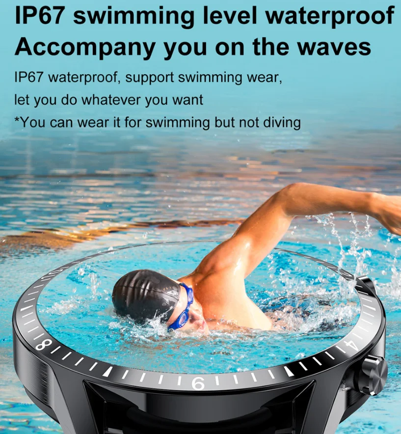 2021 новый полный сенсорный экран соединение для катания на коньках Спорт Фитнес часы IP68 водопроницаемые Android ios мужские умные