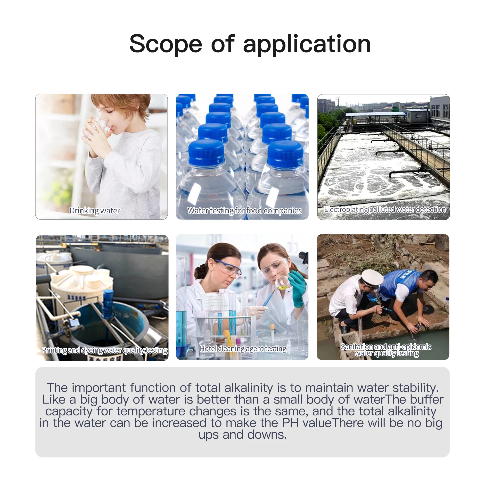 Total Alkalinity Detection Kit Aquaculture Alkalinity Rapid Analysis Kit Fish tank water quality testing agent