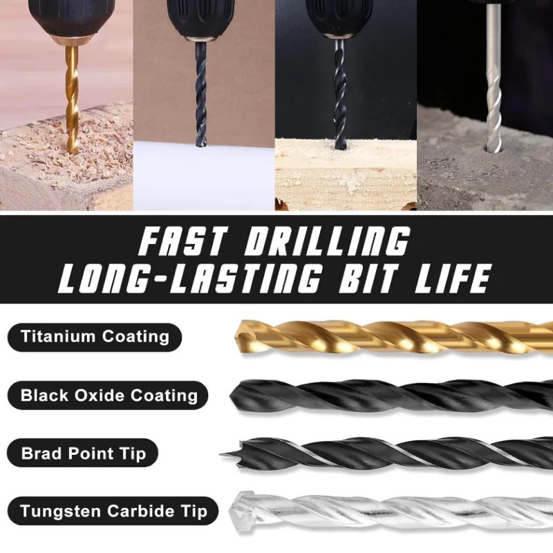 Multifunction 246Pcs Drill Bit Set For Wood Metal And Concrete Power Tools Kit Electric Drill Hand Tools Powerful Repair Parts