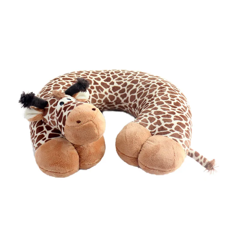 Custom Plush Toy Support Neck Pillow Plush Toy Animal Giraffe Plush Neck Pillow