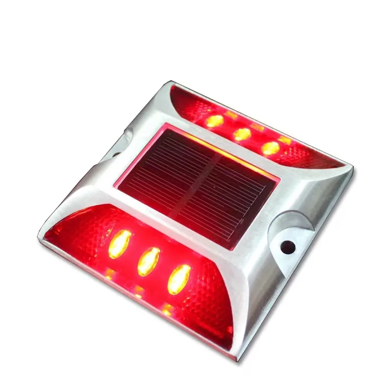 Good Waterproof Performance Solar Powered Lamp Flashing Barricade Light Solar Road Stud for Misty Highways Pathway Road