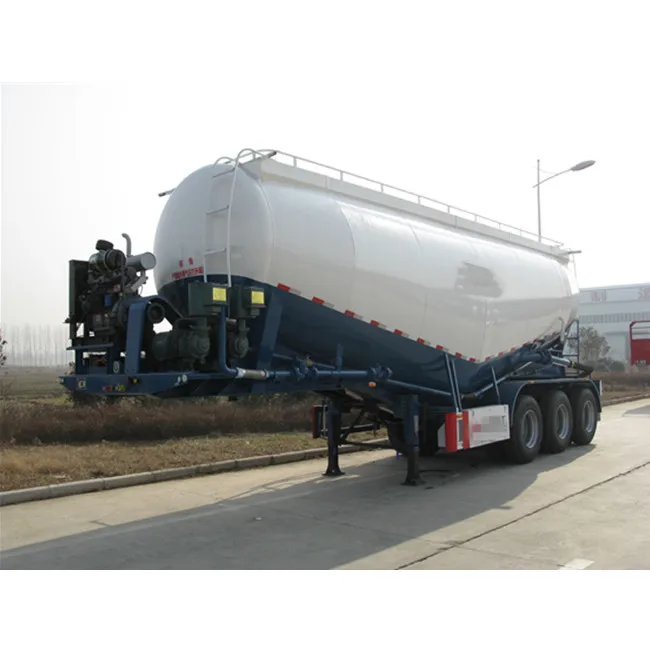55cbm used Bulk bulker cement tank semi trailer truck price air compressor for bulk